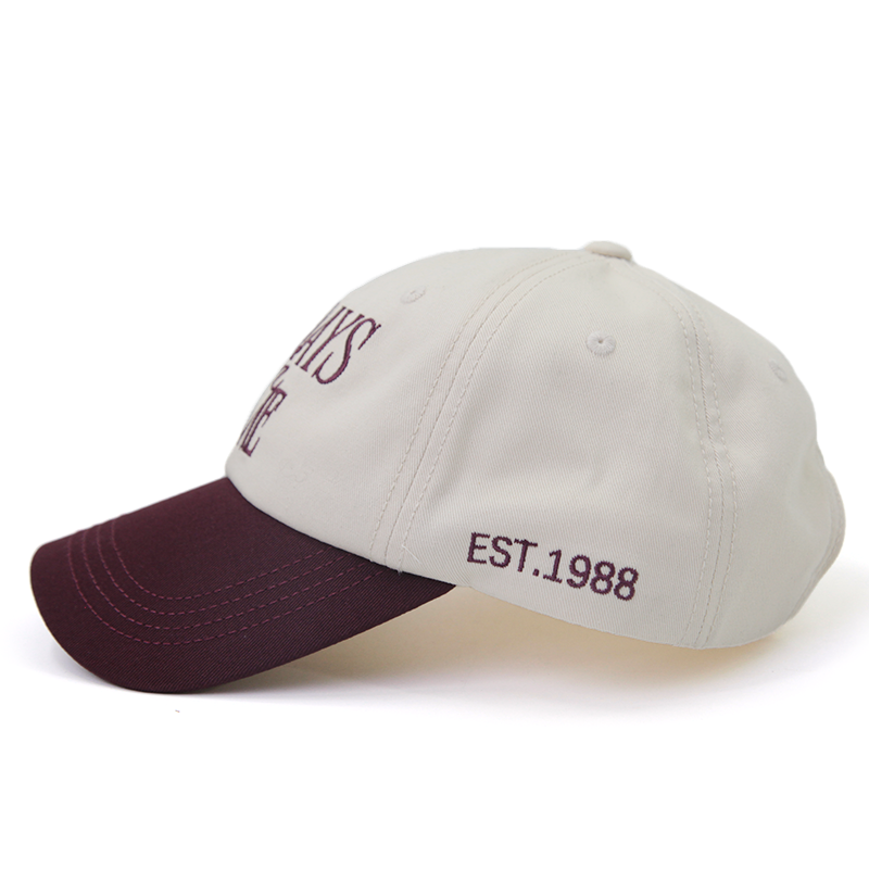Roman Wine Dad Hat - Beige/Chianti Wine Color