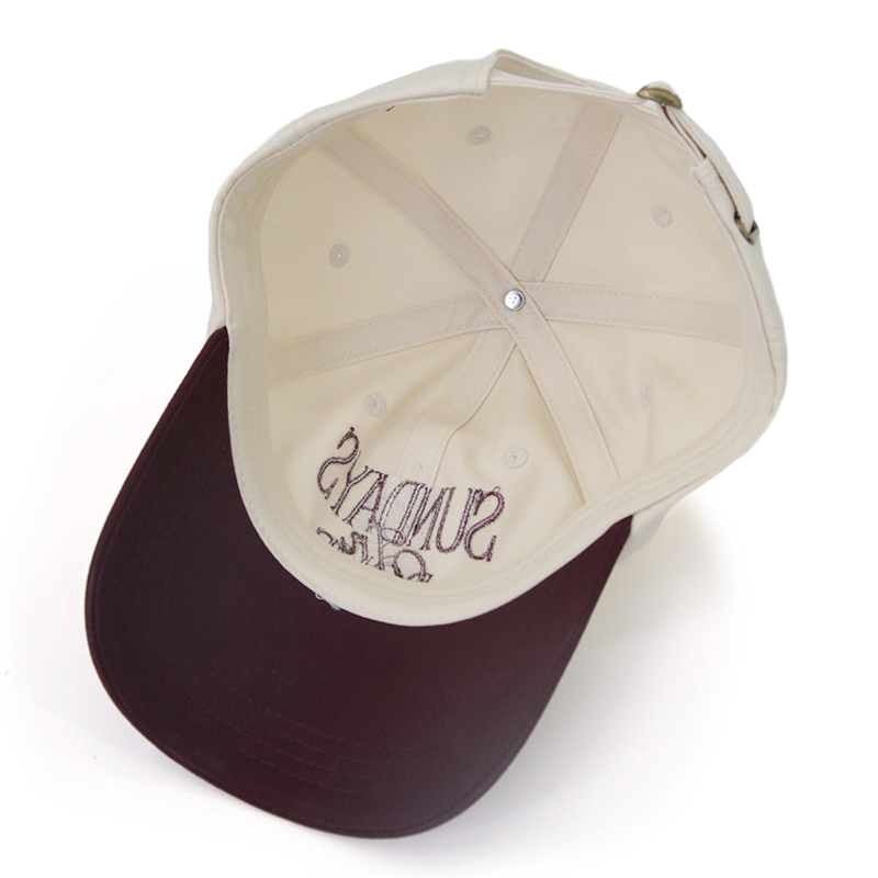 Roman Wine Dad Hat - Beige/Chianti Wine Color