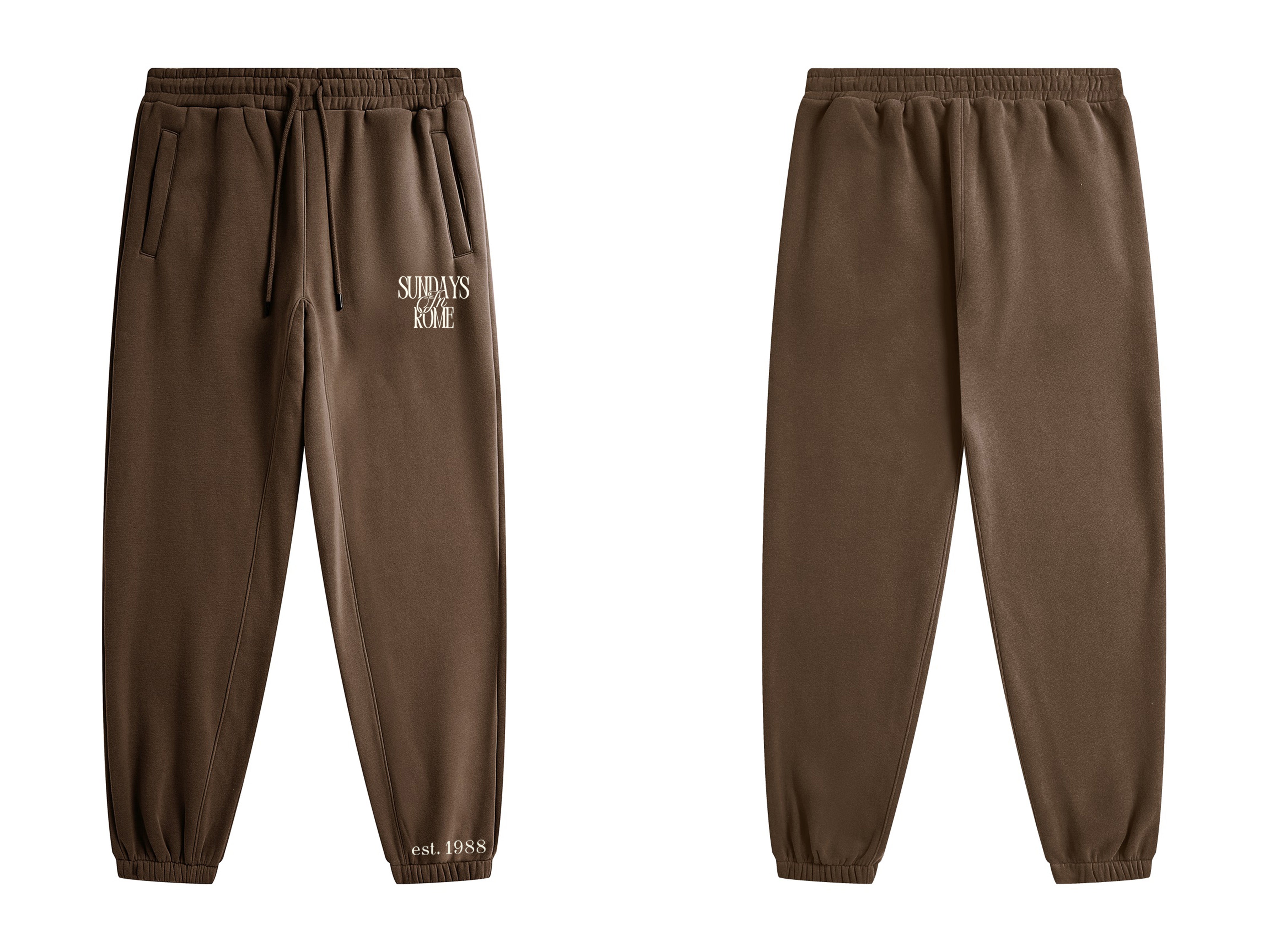 Sundays in Rome Espresso Classic Sweatpants
