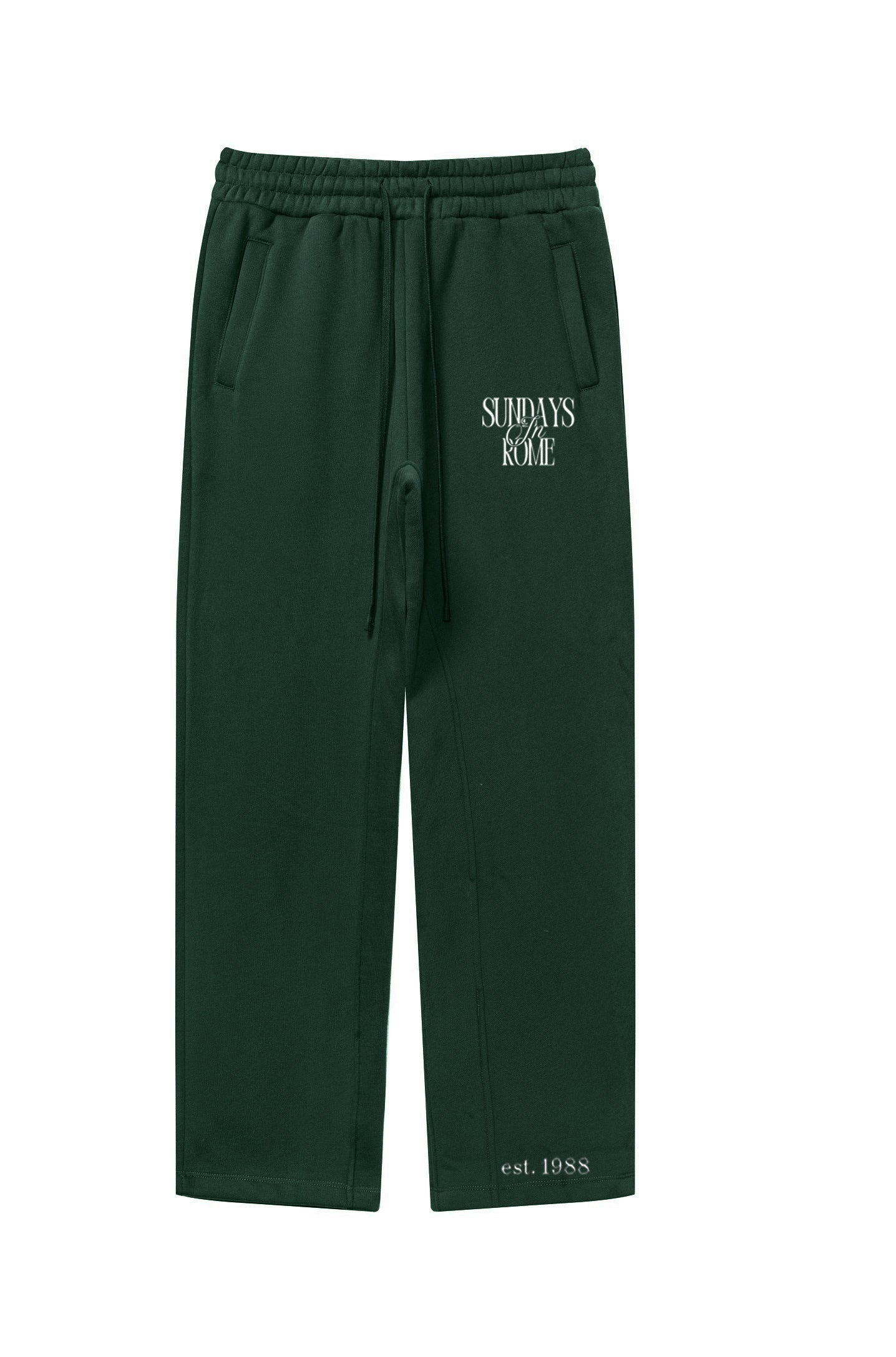 Sundays in Rome Olive Classic Straightleg Sweatpants