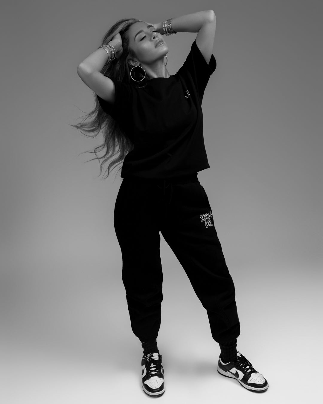 Sundays in Rome Black Classic Sweatpants