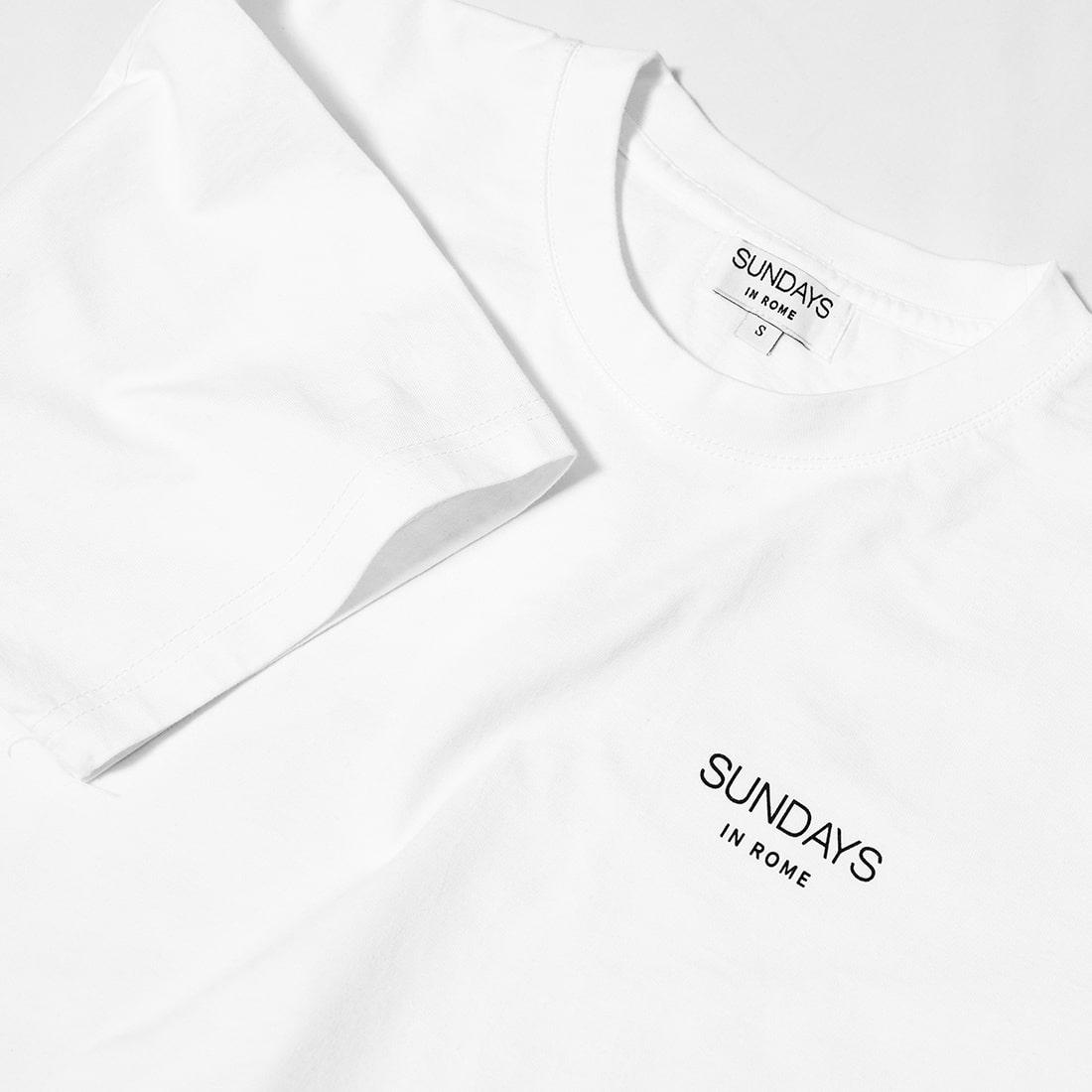 Sunday in Rome White Classic Crew Tee