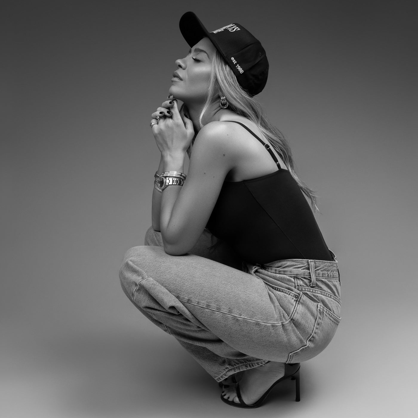 Sunday Noir Hat - Black/White