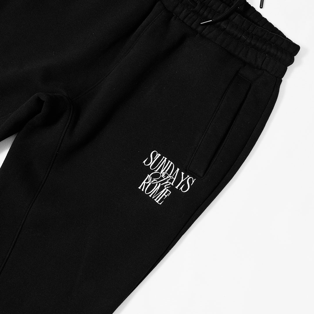 Sundays in Rome Black Classic Sweatpants