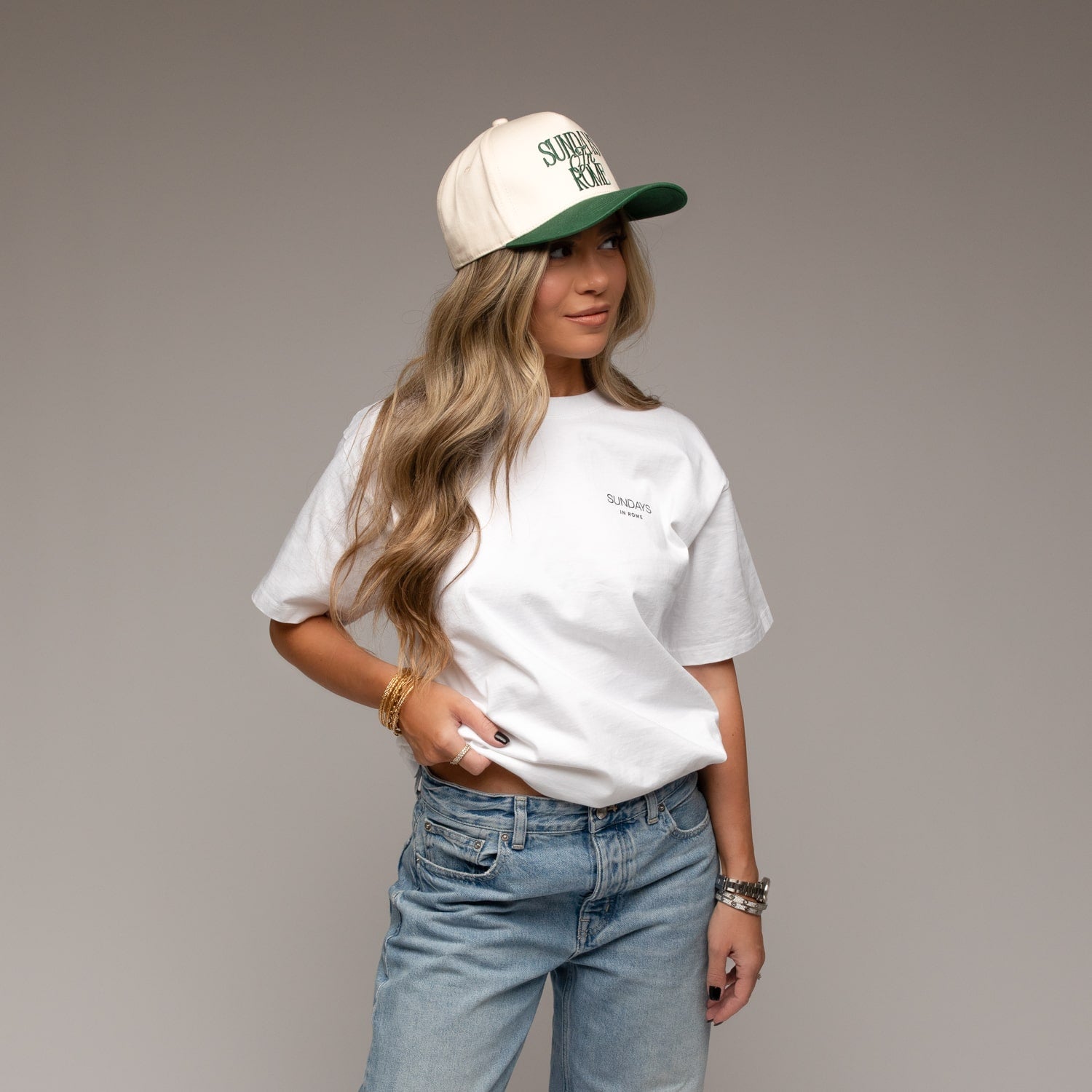 Sunday in Rome White Classic Crew Tee
